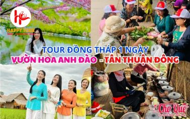 TOUR ĐỒNG THÁP - HOA ANH ĐÀO - CHỢ QUÊ 1 NGÀY 