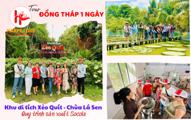 TOUR ĐỒNG THÁP - XẺO QUÝT- CHÙA LÁ SEN KHỔNG LỒ - 1 NGÀY